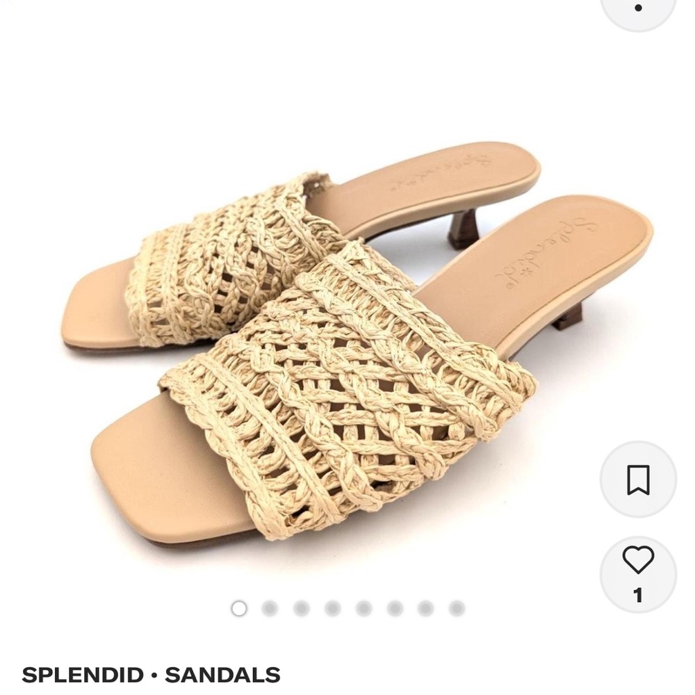 NWOT Splendid Tan Sandals with Woven Design
